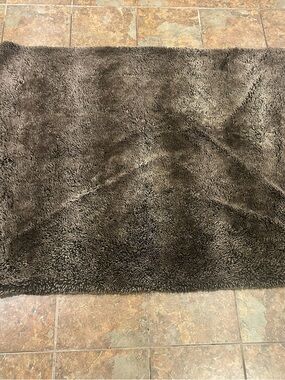 Restoration Hardware Faux Fur Throw Blanket Dark Brown Cosy Heavy Luxury